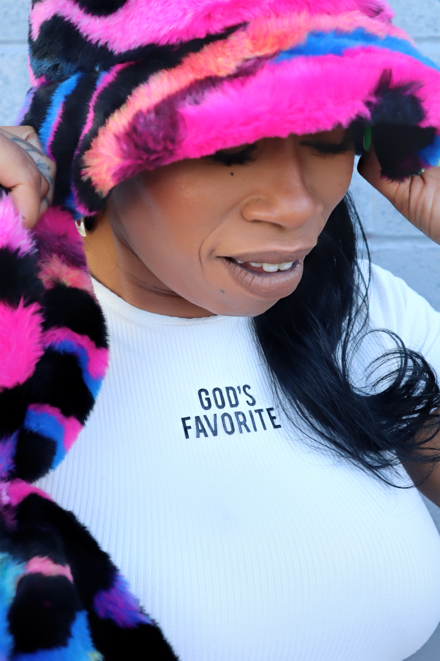 Ribbed knit Tee- God's Favorite