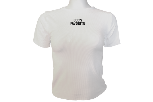 Ribbed knit Tee- God's Favorite